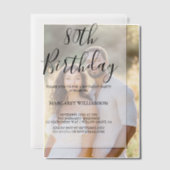 Invitations En Vélin Elégance moderne 80e anniversaire (Décalage (Couple))