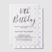 Invitations En Vélin Elégance moderne 80e anniversaire (Décalage (Invitation))