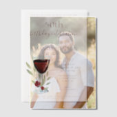 Invitations En Vélin Elégant 50e anniversaire Vin rouge Surprise Annive (Décalage (Couple))