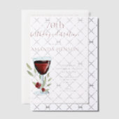 Invitations En Vélin Elégant 70e anniversaire Vin rouge Surprise Annive (Décalage (Invitation))