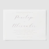 Invitations En Vélin Elegant Beige Calligraphy (Recto)