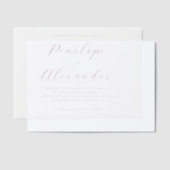Invitations En Vélin Elegant Beige Calligraphy (Compenser)
