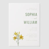 Invitations En Vélin Elegant Black Floral Lilies (Recto)