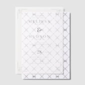 Invitations En Vélin Elegant Black Geometric Borders (Décalage (Invitation))
