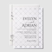 Invitations En Vélin Elegant Botanical Modern Minimalist Wedding (Décalage (Invitation))