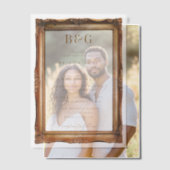 Invitations En Vélin Elégant cadre en or Faux Monogramme Mariage superp (Décalage (Couple))