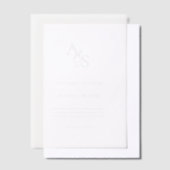 Invitations En Vélin Élégant, Classique, Monogramme, Mariage (Compenser)