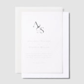 Invitations En Vélin Élégant, Classique, Monogramme, Mariage (Compenser)