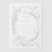 Invitations En Vélin Élégant classique Rococo Floral (Recto)