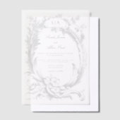 Invitations En Vélin Élégant classique Rococo Floral (Compenser)