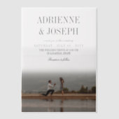 Invitations En Vélin Élégant crayon gris texte Mariage photo (Recto)