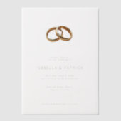 Invitations En Vélin Elegant Cream Wedding Rings (Recto)