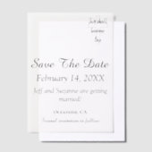 Invitations En Vélin Élégant Enregistrer La Date Photo Overlay Christia (Compenser)