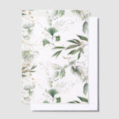 Invitations En Vélin Elégant Eucalyptus Or Verdure Superposition Sage (Compenser)