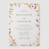 Invitations En Vélin Élégant Fleur sauvage d'été Mariage de couronne (Recto)