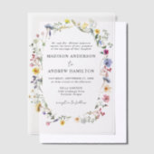 Invitations En Vélin Élégant Fleur sauvage Meadow Mariage (Compenser)