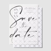 Invitations En Vélin Élégant Gras Calligraphie Mariage Enregistrer la d (Décalage (Invitation))