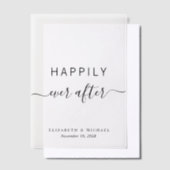 Invitations En Vélin Élégant Joyeux Jamais Après Mariage (Compenser)