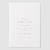 Invitations En Vélin Élégant mariage classique Enregistrer la date (Recto)