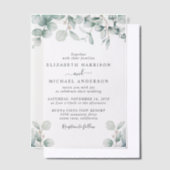 Invitations En Vélin Elégant Mariage d'aquarelle Eucalyptus (Compenser)