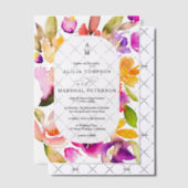 Invitations En Vélin Élégant Mariage d'aquarelle fleurie Spring Bold (Décalage (Invitation))