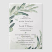 Invitations En Vélin Élégant Mariage de la branche Olive Sprig (Recto)