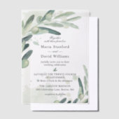 Invitations En Vélin Élégant Mariage de la branche Olive Sprig (Compenser)