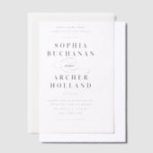 Invitations En Vélin Élégant Mariage de script de calligraphie (Compenser)