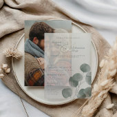 Invitations En Vélin Élégant Mariage de superposition de la surface bot