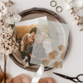 Invitations En Vélin Élégant Mariage de superposition en terre cuite de