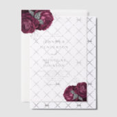 Invitations En Vélin Élégant Mariage floral de Burgundy Peonies (Décalage (Invitation))