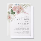 Invitations En Vélin Elégant Mariage floral romantique (Compenser)