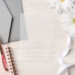 Invitations En Vélin Élégant Mariage moderne<br><div class="desc">Invitations de mariage modernes avec un design propre et simple,  destiné à aller sur votre photo préférée.</div>