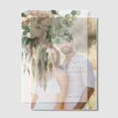 Invitations En Vélin Élégant Mariage Pink Peonies (Décalage (Couple))