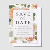Invitations En Vélin Elégant Mariage Rose Peach Enregistrer la date (Compenser)