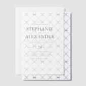 Invitations En Vélin Élégant Mariage superposition de typographie (Décalage (Invitation))