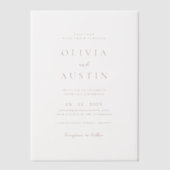 Invitations En Vélin Élégant Mariage tendance en terre cuite (Recto)