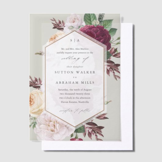 Invitations En Vélin Élégant Mariage Vintage (Compenser)