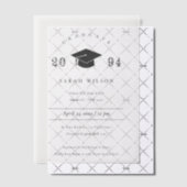 Invitations En Vélin Élégant Minimal Clean Simple Graduation Party (Décalage (Invitation))