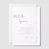 Invitations En Vélin Élégant minimaliste Mariage de script (Compenser)