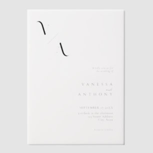 Invitations En Vélin Élégant minimaliste moderne Mariage