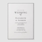 Invitations En Vélin Élégant, Moderne, Écriture manuscrite, Mariage, (Recto)