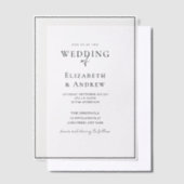 Invitations En Vélin Élégant, Moderne, Écriture manuscrite, Mariage, (Compenser)