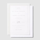 Invitations En Vélin Elegant Neutral Typographic (Compenser)
