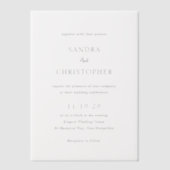 Invitations En Vélin Élégant noir et blanc Simple Mariage moderne (Recto)