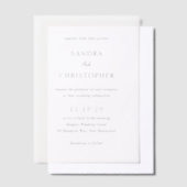 Invitations En Vélin Élégant noir et blanc Simple Mariage moderne (Compenser)