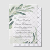 Invitations En Vélin Élégant Olive Sprig Branche Mariage de verdure (Décalage (Invitation))
