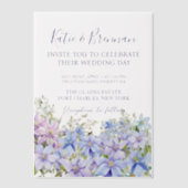 Invitations En Vélin Élégant Periwinkle Clematis Mariage (Recto)