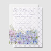 Invitations En Vélin Élégant Periwinkle Clematis Mariage (Décalage (Invitation))