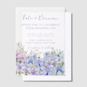 Invitations En Vélin Élégant Periwinkle Clematis Mariage (Compenser)